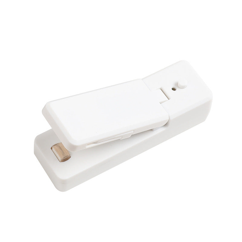 Mini sellador térmico portátil y recargable para bolsas de alimentos.